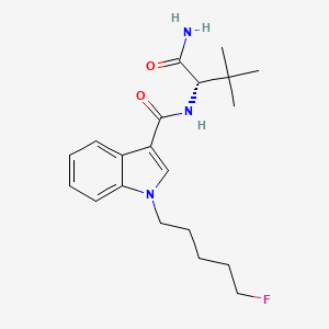 molecular formula C20H28FN3O2 B1447365 N-((1S)-1-Amino-3,3-dimethyl-1-oxobutan-2-yl)-1-(5-fluoropentan-1-yl)-1H-indole-3-carboxamide CAS No. 1801338-27-1