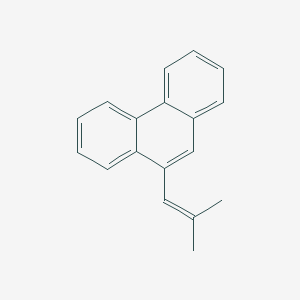 molecular formula C18H16 B14473657 9-(2-Methylprop-1-EN-1-YL)phenanthrene CAS No. 66004-27-1