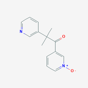 molecular formula C14H14N2O2 B14473665 2-Methyl-1-(1-oxo-1lambda~5~-pyridin-3-yl)-2-(pyridin-3-yl)propan-1-one CAS No. 71539-51-0
