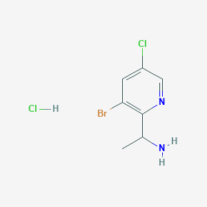molecular formula C7H9BrCl2N2 B1447367 1-(3-Bromo-5-chloropyridin-2-yl)ethanamine hydrochloride CAS No. 1432754-20-5
