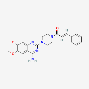 molecular formula C23H25N5O3 B14473677 2-(4-Cinnamoylpiperazin-1-yl)-4-amino-6,7-dimethoxyquinazoline CAS No. 70842-66-9