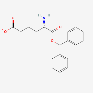 molecular formula C19H20NO4- B14473696 Diphenylmethyl 6-oxido-6-oxo-L-norleucinate CAS No. 71264-13-6