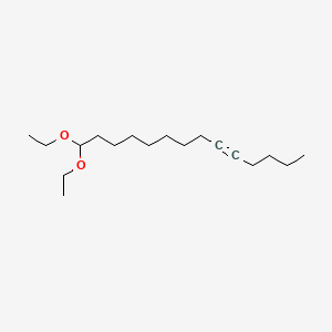 molecular formula C18H34O2 B14473698 5-Tetradecyne, 14,14-diethoxy- CAS No. 71393-98-1