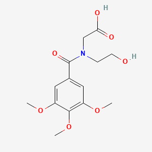 molecular formula C14H19NO7 B14473699 N-(2-Hydroxyethyl)-N-(3,4,5-trimethoxybenzoyl)glycine CAS No. 65143-59-1