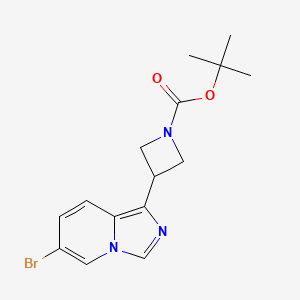 molecular formula C15H18BrN3O2 B1447370 tert-Butyl 3-(6-bromoimidazo[1,5-a]pyridin-1-yl)azetidine-1-carboxylate CAS No. 1330765-09-7