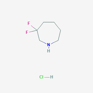 molecular formula C6H12ClF2N B1447372 3,3-Difluoroazepane hydrochloride CAS No. 1228231-35-3