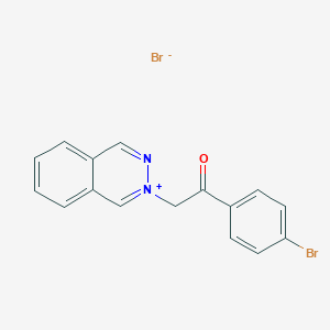 molecular formula C16H12Br2N2O B14473727 Phthalazinium, 2-[2-(4-bromophenyl)-2-oxoethyl]-, bromide CAS No. 65326-28-5