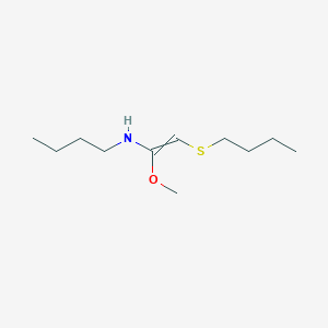 molecular formula C11H23NOS B14473736 N-[2-(Butylsulfanyl)-1-methoxyethenyl]butan-1-amine CAS No. 65388-70-7