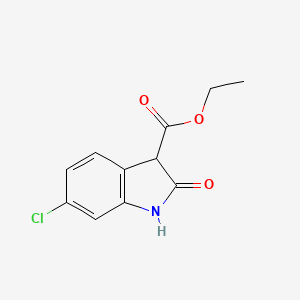 molecular formula C11H10ClNO3 B1447377 Ethyl 6-chlorooxoindoline-3-carboxylate CAS No. 14750-18-6