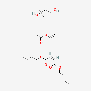 molecular formula C22H40O8 B14473771 dibutyl (Z)-but-2-enedioate;ethenyl acetate;2-methylpentane-2,4-diol CAS No. 67939-18-8