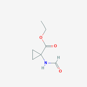 molecular formula C7H11NO3 B14473778 Ethyl 1-formamidocyclopropane-1-carboxylate CAS No. 72784-39-5