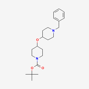 molecular formula C22H34N2O3 B1447378 tert-Butyl 4-((1-benzylpiperidin-4-yl)oxy)piperidine-1-carboxylate CAS No. 1172626-94-6