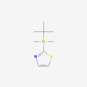 molecular formula C9H17NSSi B144738 2-(tert-Butyldimethylsilyl)thiazole CAS No. 137382-38-8