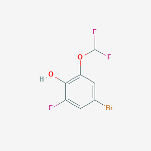 molecular formula C7H4BrF3O2 B1447380 4-Bromo-2-difluoromethoxy-6-fluorophenol CAS No. 1807172-97-9
