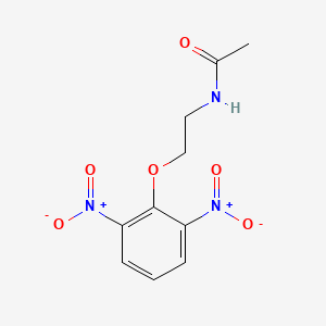 molecular formula C10H11N3O6 B14473816 N-[2-(2,6-Dinitrophenoxy)ethyl]acetamide CAS No. 70320-89-7