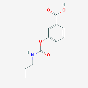 molecular formula C11H13NO4 B14473837 Benzoic acid, 3-[[(propylamino)carbonyl]oxy]- CAS No. 67319-86-2