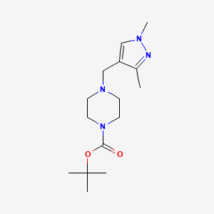 molecular formula C15H26N4O2 B1447384 tert-Butyl 4-((1,3-dimethyl-1H-pyrazol-4-yl)methyl)piperazine-1-carboxylate CAS No. 1951444-93-1