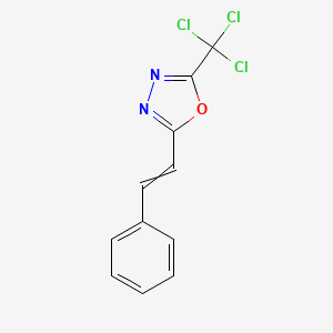 molecular formula C11H7Cl3N2O B14473866 2-(2-Phenylethenyl)-5-(trichloromethyl)-1,3,4-oxadiazole CAS No. 72015-19-1