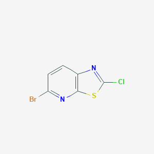 molecular formula C6H2BrClN2S B1447388 5-Bromo-2-chlorothiazolo[5,4-b]pyridine CAS No. 1355241-50-7