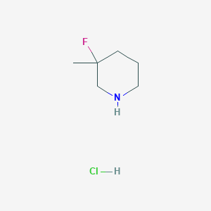 molecular formula C6H13ClFN B1447389 3-Fluoro-3-methylpiperidine hydrochloride CAS No. 1820650-42-7