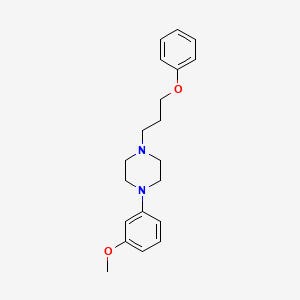 molecular formula C20H26N2O2 B14473909 Piperazine, 1-(m-methoxyphenyl)-4-(3-phenoxypropyl)- CAS No. 66307-59-3