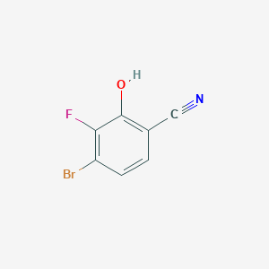 molecular formula C7H3BrFNO B1447393 4-Bromo-3-fluoro-2-hydroxybenzonitrile CAS No. 1807145-00-1