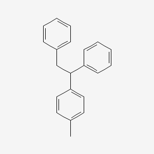 molecular formula C21H20 B14473932 Benzene, 1-(1,2-diphenylethyl)-4-methyl- CAS No. 67879-22-5
