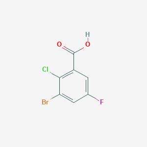 molecular formula C7H3BrClFO2 B1447396 3-Bromo-2-chloro-5-fluorobenzoic acid CAS No. 1805210-37-0