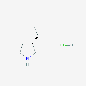 molecular formula C6H14ClN B1447398 (3S)-3-ethylpyrrolidine hydrochloride CAS No. 235094-03-8