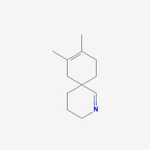 molecular formula C12H19N B14473983 8,9-Dimethyl-2-azaspiro[5.5]undeca-1,8-diene CAS No. 67625-88-1