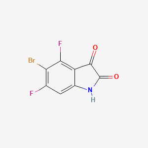 molecular formula C8H2BrF2NO2 B1447403 5-Bromo-4,6-difluoroindoline-2,3-dione CAS No. 874830-74-7