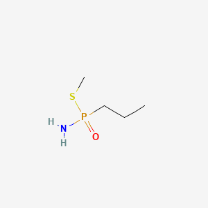 molecular formula C4H12NOPS B14474032 p-Propylphosphonamidothioic acid S-methyl ester CAS No. 65331-54-6