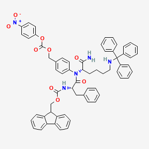 molecular formula C63H57N5O9 B1447407 Fmoc-Phe-Lys(Trt)-PAB-PNP CAS No. 1116086-09-9