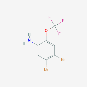 molecular formula C7H4Br2F3NO B1447409 4,5-Dibromo-2-(trifluoromethoxy)aniline CAS No. 1805123-70-9