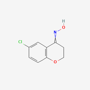 molecular formula C9H8ClNO2 B14474100 N-(6-Chloro-2,3-dihydro-4H-1-benzopyran-4-ylidene)hydroxylamine CAS No. 72420-88-3