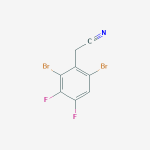 molecular formula C8H3Br2F2N B1447413 2,6-Dibromo-3,4-difluorophenylacetonitrile CAS No. 1803775-69-0