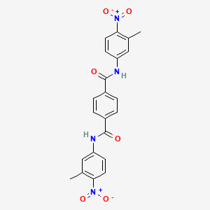 molecular formula C22H18N4O6 B14474164 N~1~,N~4~-Bis(3-methyl-4-nitrophenyl)benzene-1,4-dicarboxamide CAS No. 65916-72-5