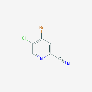 molecular formula C6H2BrClN2 B1447420 4-Bromo-5-chloropicolinonitrile CAS No. 1256823-76-3