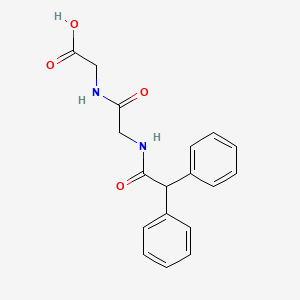 molecular formula C18H18N2O4 B14474206 Glycine, N-[N-(diphenylacetyl)glycyl]- CAS No. 65707-76-8