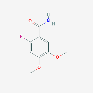 molecular formula C9H10FNO3 B1447421 2-Fluoro-4,5-dimethoxybenzamide CAS No. 1260658-21-6