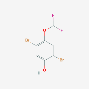 molecular formula C7H4Br2F2O2 B1447423 2,5-Dibromo-4-(difluoromethoxy)phenol CAS No. 1806348-42-4