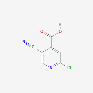 molecular formula C7H3ClN2O2 B1447427 2-Chloro-5-cyanoisonicotinic acid CAS No. 1638361-41-7