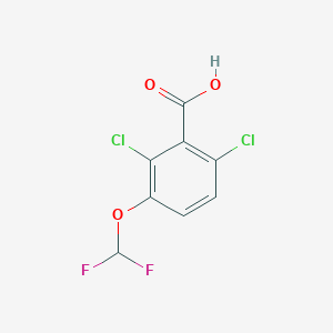 molecular formula C8H4Cl2F2O3 B1447429 2,6-Dichloro-3-(difluoromethoxy)benzoic acid CAS No. 1804516-20-8