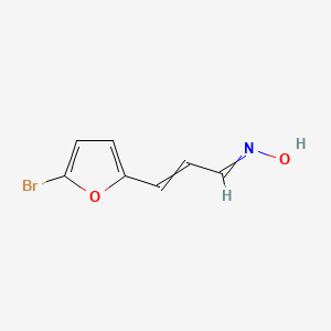 molecular formula C7H6BrNO2 B14474290 N-[3-(5-Bromofuran-2-YL)prop-2-EN-1-ylidene]hydroxylamine CAS No. 71451-76-8