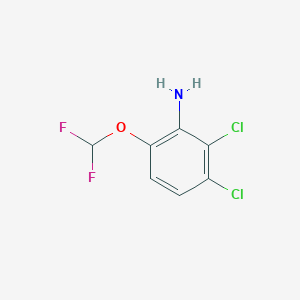 molecular formula C7H5Cl2F2NO B1447430 2,3-Dichloro-6-(difluoromethoxy)aniline CAS No. 1807183-95-4