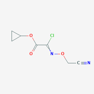 molecular formula C7H7ClN2O3 B14474333 Cyclopropyl chloro[(cyanomethoxy)imino]acetate CAS No. 70791-75-2