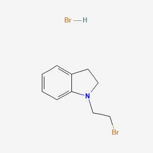 molecular formula C10H13Br2N B1447435 1-(2-bromoethyl)-2,3-dihydro-1H-indole hydrobromide CAS No. 1803586-01-7