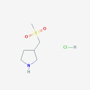 molecular formula C6H14ClNO2S B1447436 3-(Methanesulfonylmethyl)pyrrolidine hydrochloride CAS No. 1803584-69-1