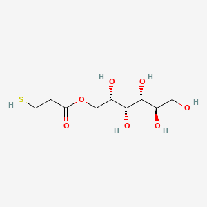 molecular formula C9H18O7S B14474370 D-Glucitol, 1-(3-mercaptopropanoate) CAS No. 68928-45-0