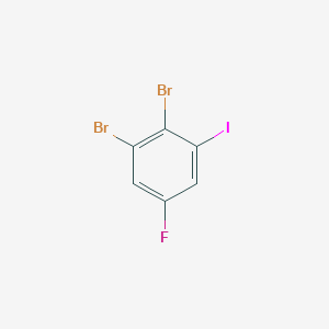 molecular formula C6H2Br2FI B1447439 1,2-Dibromo-5-fluoro-3-iodobenzene CAS No. 1806328-45-9